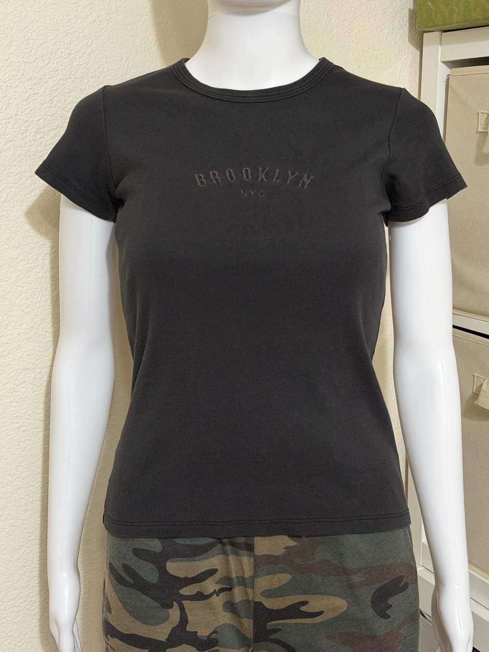 John Galt (Brandy Melville) Brooklyn NYC Fitted Baby Tee OS